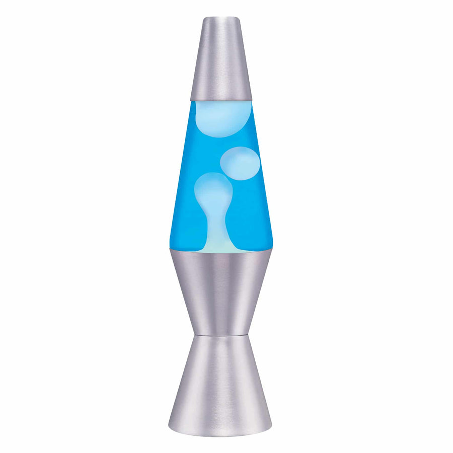 11.5″ LAVA LAMP – WHITE/BLUE/SILVER T0