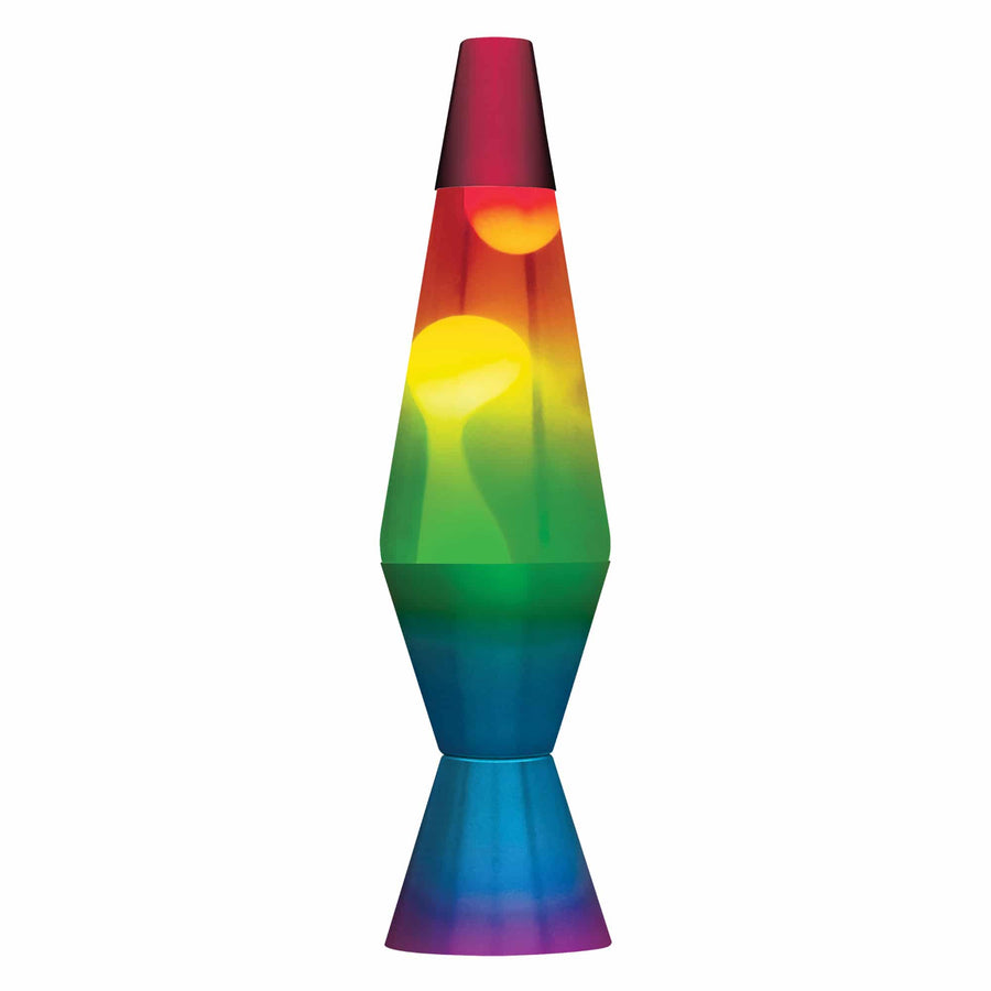 14.5” LAVA LAMP RAINBOW – WHITE/CLEAR/TRICOLOR K9